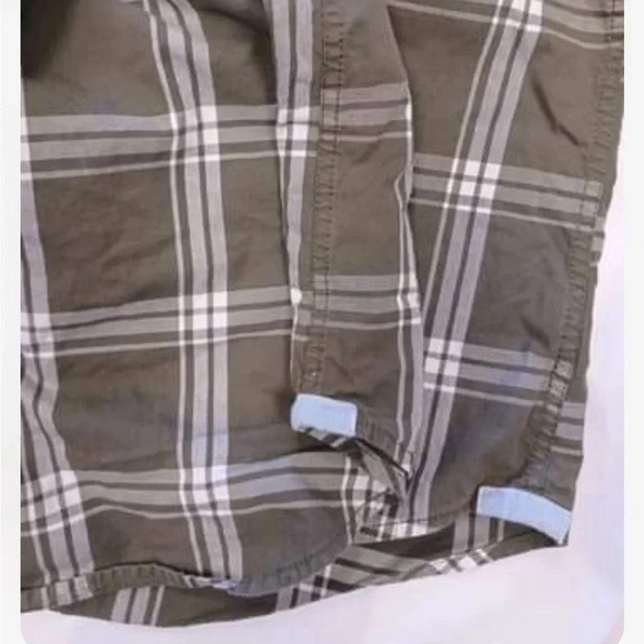 Tommy Hilfiger Custom Fit Grey and White  Plaid Short Sleeve Shirt Size XXL - Picture 7 of 8